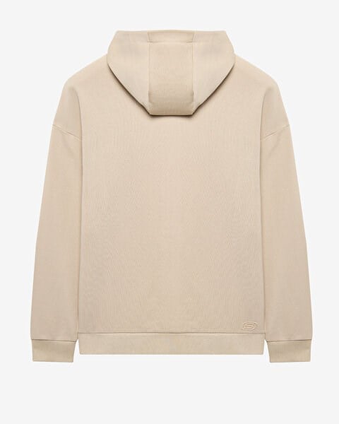 Skechers M Essential Full Zip Hoodie Sweatshirt Bej Erkek Sweatshirt