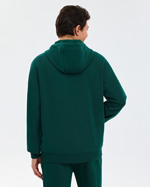 Skechers M Essential Full Zip Hoodie Sweatshirt Yeşil Erkek Sweatshirt