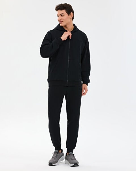 Skechers M Essential Full Zip Hoodie Sweatshirt Siyah Erkek Sweatshirt