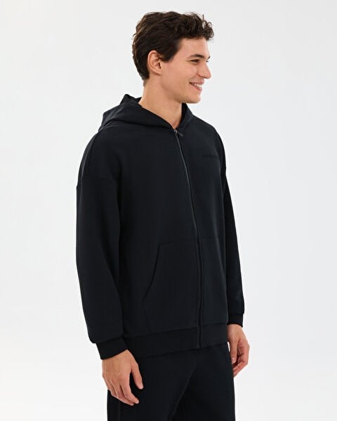 Skechers M Essential Full Zip Hoodie Sweatshirt Siyah Erkek Sweatshirt
