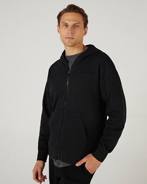 Skechers M Essential Full Zip Hoodie Sweatshirt Siyah Erkek Sweatshirt