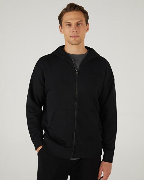 Skechers M Essential Full Zip Hoodie Sweatshirt Siyah Erkek Sweatshirt
