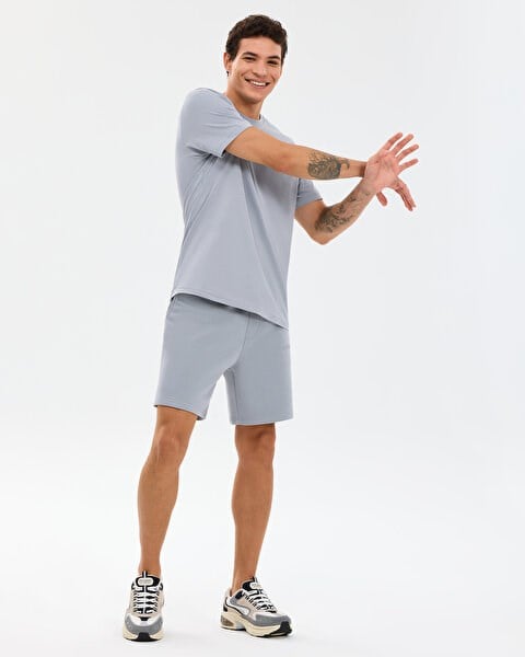 Skechers M Essential Sweat Short Gri Erkek Şort