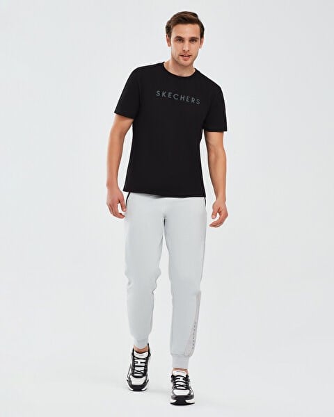 Skechers M GRAPHIC TEE CAMO BIG LOGO T-SHIRT Siyah Erkek T-Shirt
