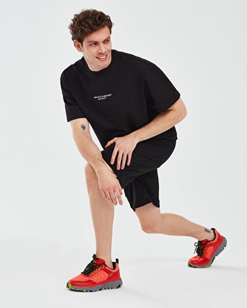 Skechers M Graphic Tee Reflect Logo Oversize T-Shirt Siyah Erkek T-Shirt