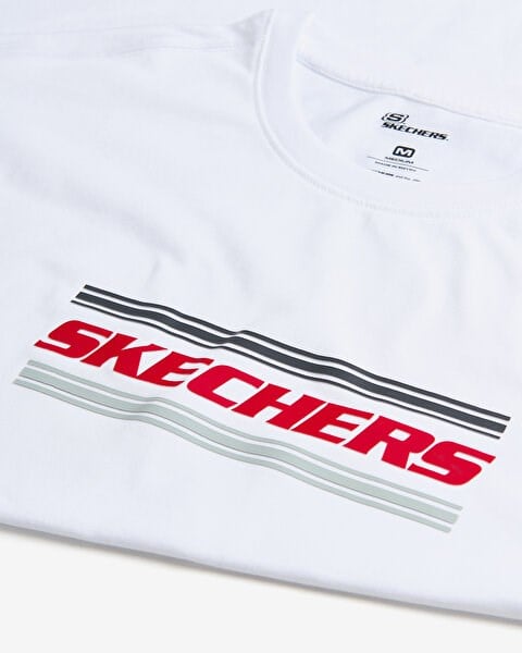Skechers M Heavyweight Graphic Tee T-Shirt Beyaz Erkek T-Shirt