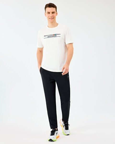 Skechers M Light FabricT-Shirt Beyaz Erkek T-Shirt