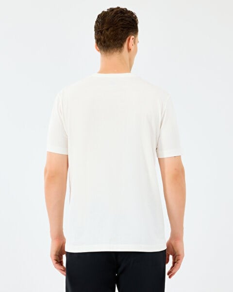 Skechers M Light FabricT-Shirt Beyaz Erkek T-Shirt