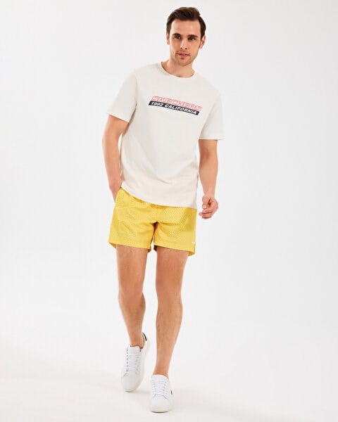 Skechers M Lightweight Graphic Tee T-Shirt Beyaz Erkek T-Shirt