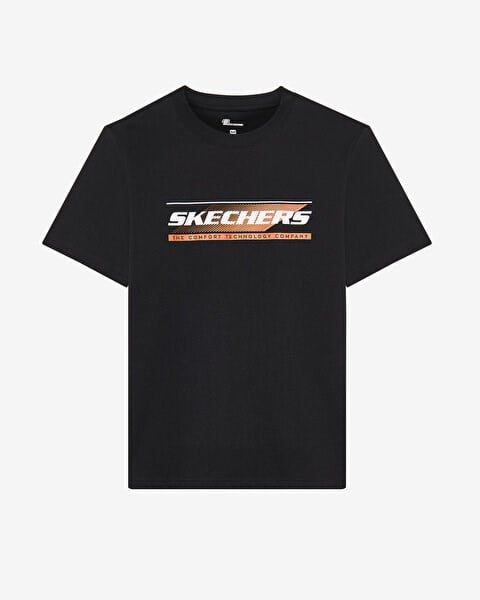 Skechers M Lightwieght Graphic Tee T-Shirt Siyah Erkek T-Shirt