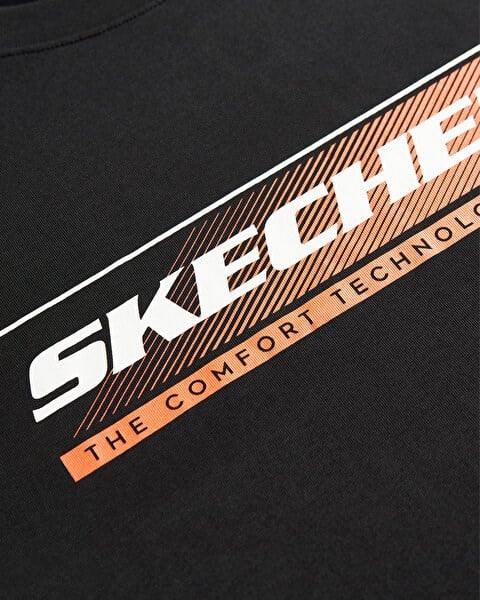 Skechers M Lightwieght Graphic Tee T-Shirt Siyah Erkek T-Shirt