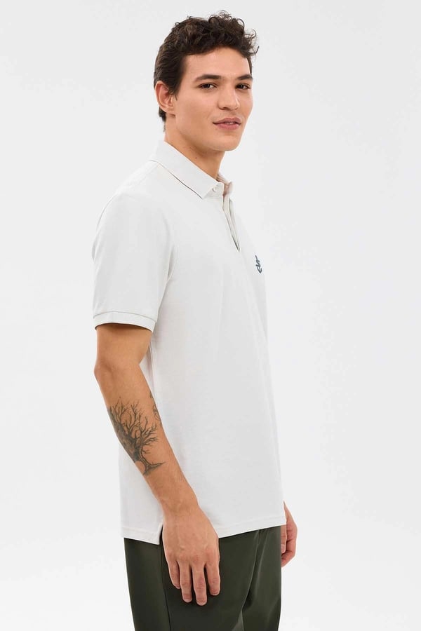 Skechers M Logo Printed Polo Gri Erkek T-Shirt
