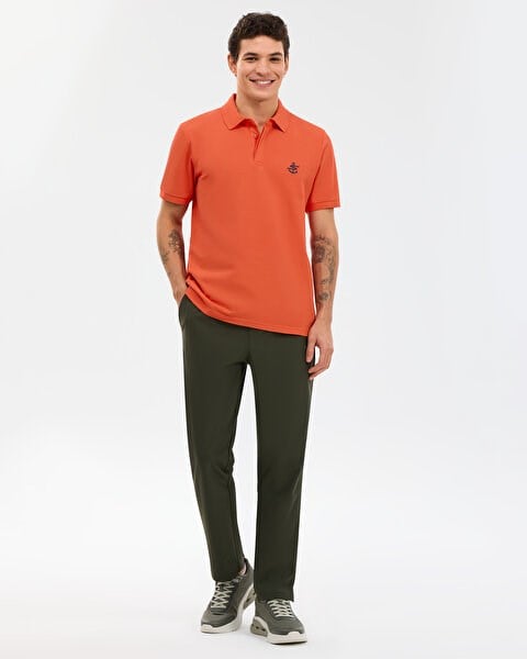 Skechers M Logo Printed Polo Kırmızı Erkek T-Shirt