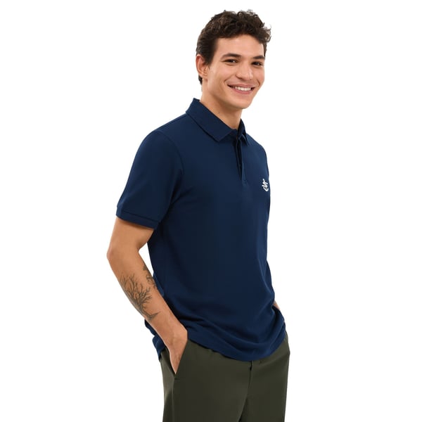 Skechers M Logo Printed Polo Lacivert Erkek T-Shirt