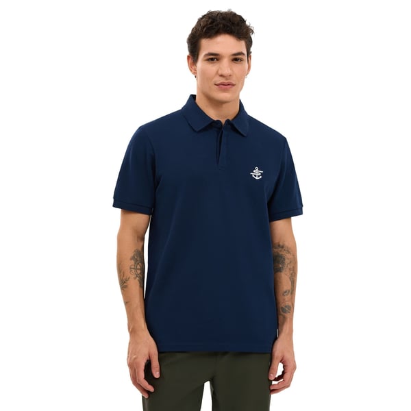 Skechers M Logo Printed Polo Lacivert Erkek T-Shirt