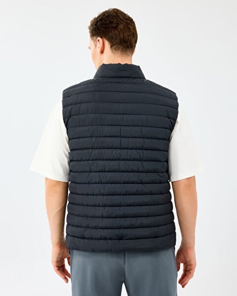 Skechers M Outerwear Polar Lining Paded Vest Siyah Erkek Yelek