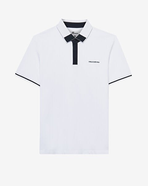 Skechers M Pop Up Detailed Polo Beyaz Erkek T-Shirt