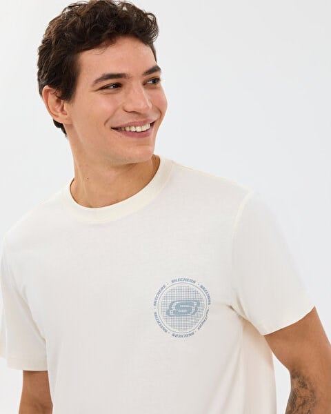 Skechers M Regular T-Shirt Beyaz Erkek T-Shirt