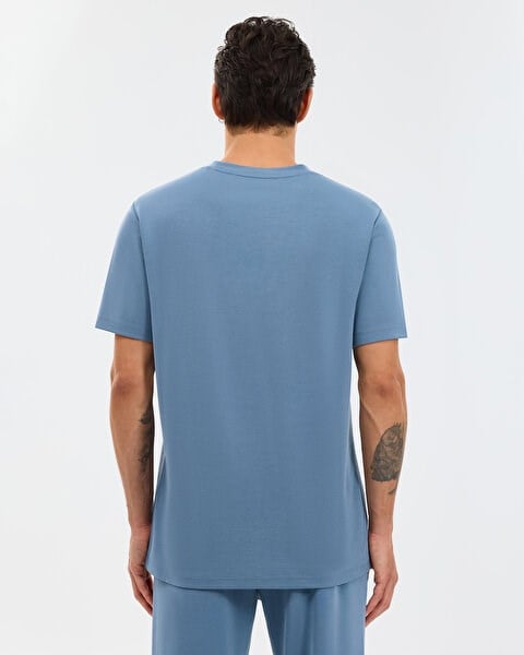 Skechers M Regular T-Shirt Lacivert Erkek T-Shirt