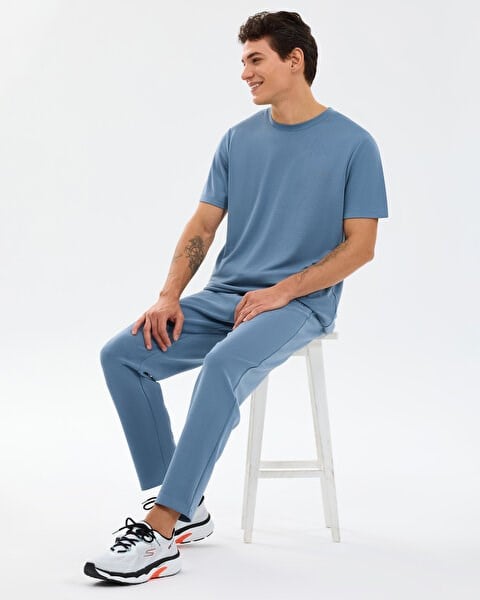 Skechers M Regular T-Shirt Lacivert Erkek T-Shirt