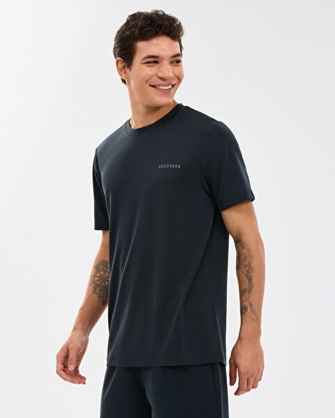Skechers M Regular T-Shirt Siyah Erkek T-Shirt