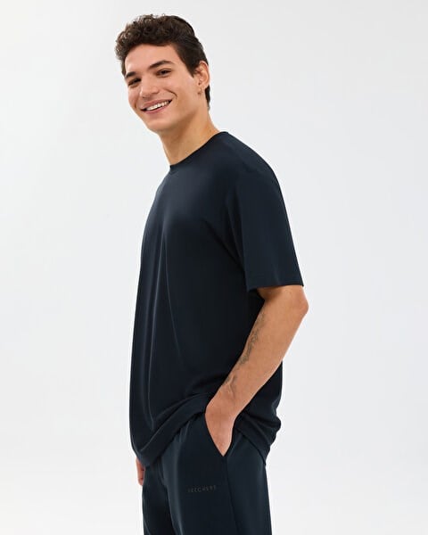 Skechers M Relaxed Fıt T-Shirt Siyah Erkek T-Shirt