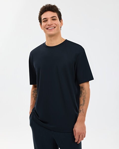 Skechers M Relaxed Fıt T-Shirt Siyah Erkek T-Shirt