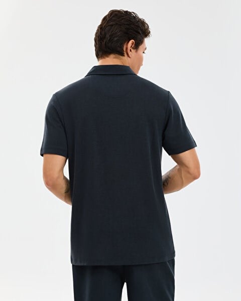 Skechers M Soft Touch Pique Polo Siyah Erkek T-Shirt