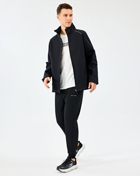 Skechers M Softshell Basic Jacket Siyah Erkek Ceket