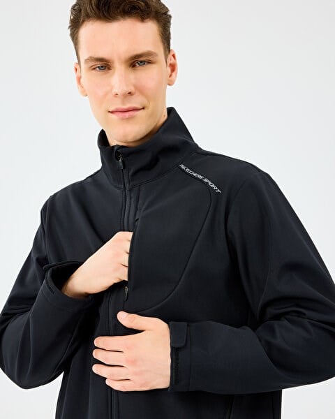 Skechers M Softshell Basic Jacket Siyah Erkek Ceket