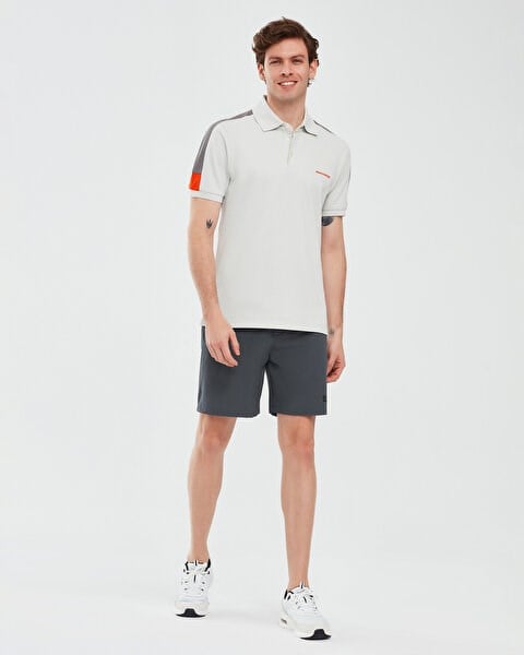 Skechers Polo Shirt M Short Sleeve Gri Erkek T-Shirt