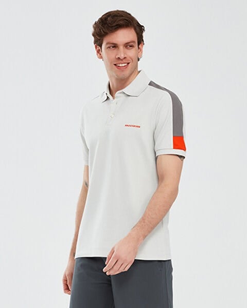 Skechers Polo Shirt M Short Sleeve Gri Erkek T-Shirt