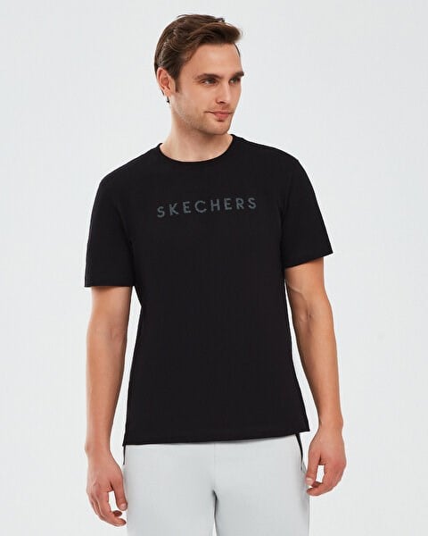 Skechers Polo Shirt M Short Sleeve Siyah Erkek T-Shirt