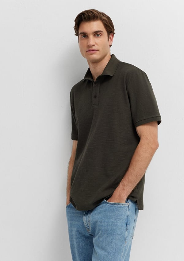Skechers POLO TİŞÖRT Beluga Haki Erkek T-Shirt
