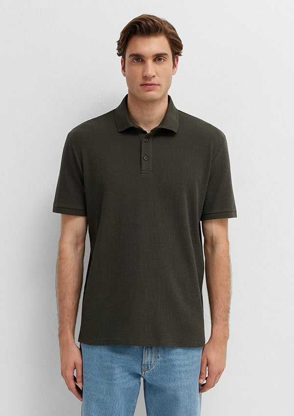 Skechers POLO TİŞÖRT Beluga Haki Erkek T-Shirt