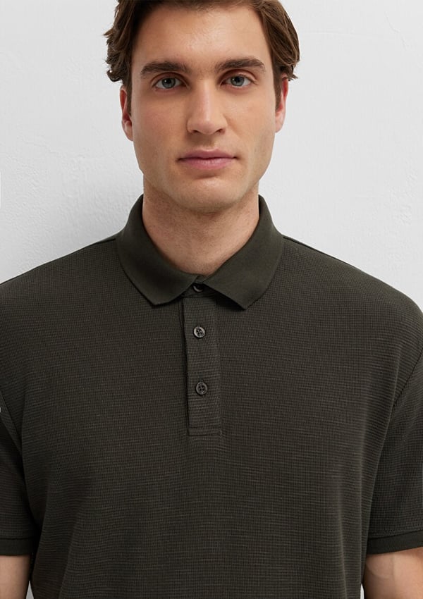 Skechers POLO TİŞÖRT Beluga Haki Erkek T-Shirt