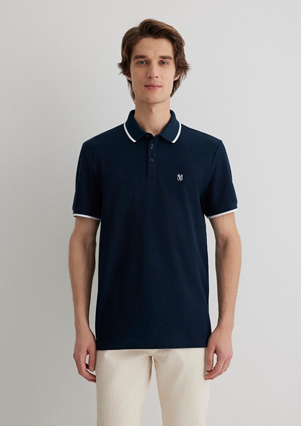 Skechers POLO TISÖRT Gece Lacivert Lacivert Erkek T-Shirt