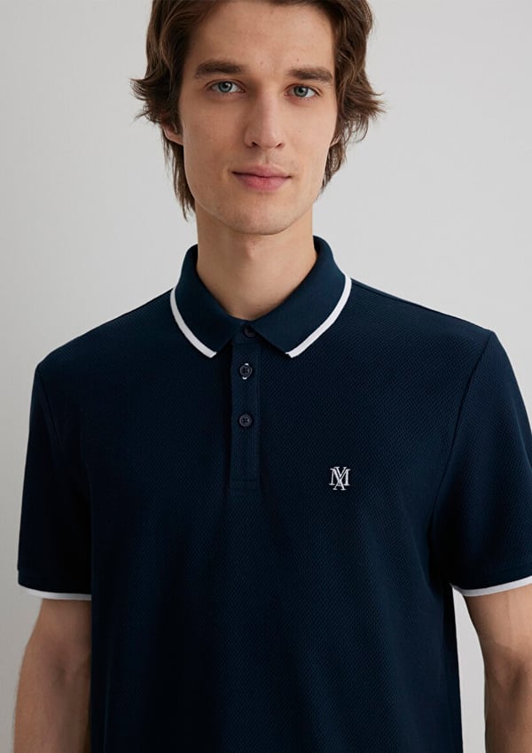 Skechers POLO TISÖRT Gece Lacivert Lacivert Erkek T-Shirt