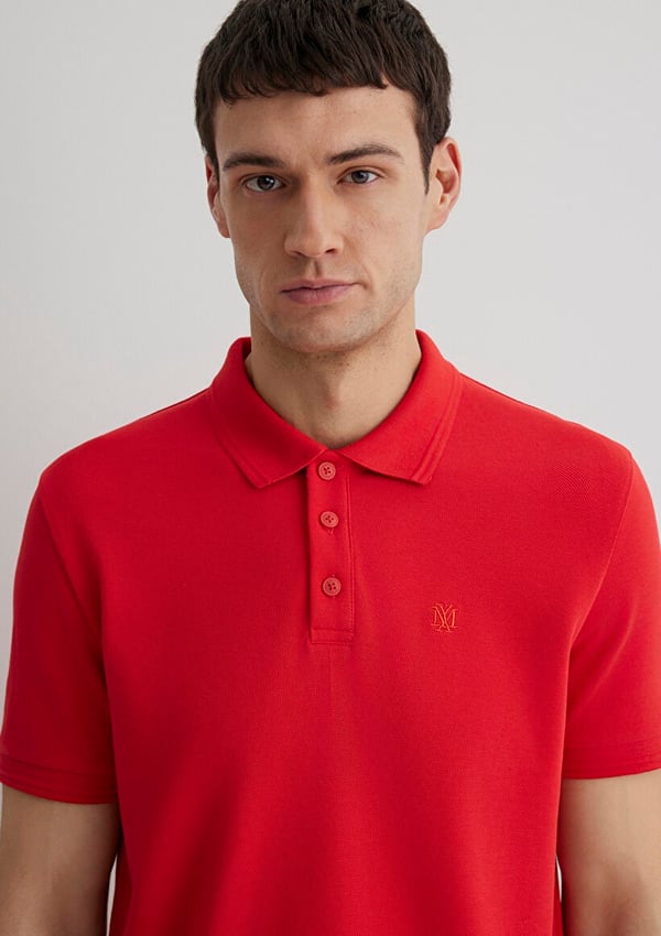 Skechers POLO TİŞÖRT Kırmızı Kırmızı Erkek T-Shirt