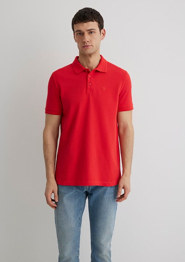 Skechers POLO TİŞÖRT Kırmızı Kırmızı Erkek T-Shirt