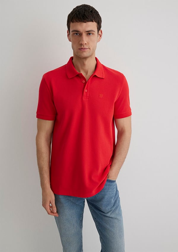 Skechers POLO TİŞÖRT Kırmızı Kırmızı Erkek T-Shirt