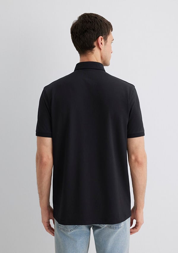 Skechers POLO TİŞÖRT Siyah Siyah Erkek T-Shirt