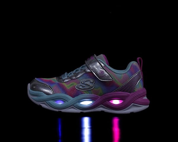Skechers TWISTY GLOW - SORBET SWİRL Turkuaz Kız Çocuk Günlük Spor Ayakkabı