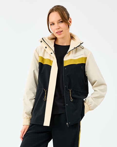 Skechers W Adjustable Waisted Full Zip Micro Jacket Bej Kadın Ceket