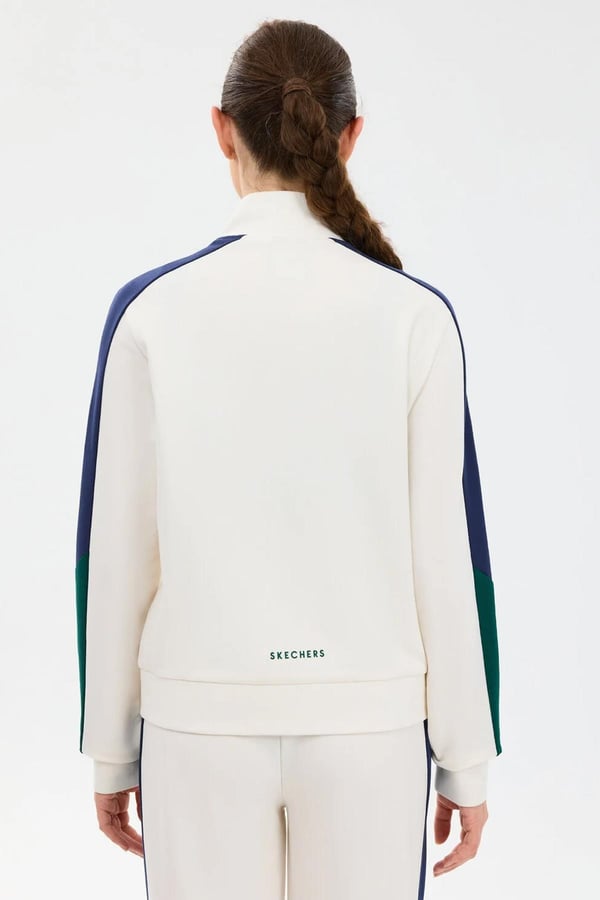 Skechers W Colour Block Track Suit Beyaz Kadın Eşofman Takımı