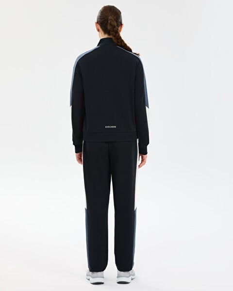 Skechers W Colour Block Track Suit Siyah Kadın Eşofman Takımı