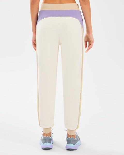 Skechers W Diagonal Lw Fleece Jogger Sweatpant Beyaz Kadın Eşofman Alt