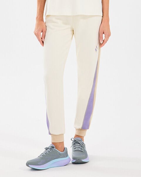 Skechers W Diagonal Lw Fleece Jogger Sweatpant Beyaz Kadın Eşofman Alt