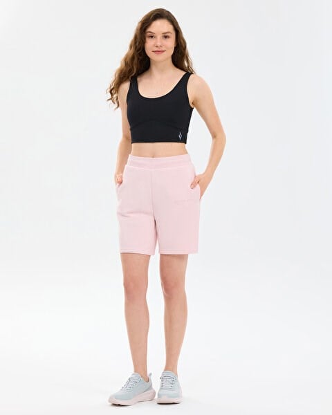Skechers W Essential 5 Inch Sweat Short Sweat Short Pembe Kadın Şort
