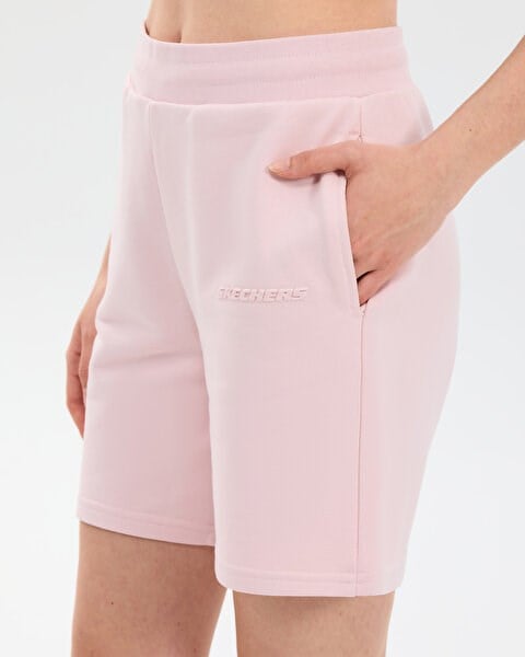 Skechers W Essential 5 Inch Sweat Short Sweat Short Pembe Kadın Şort